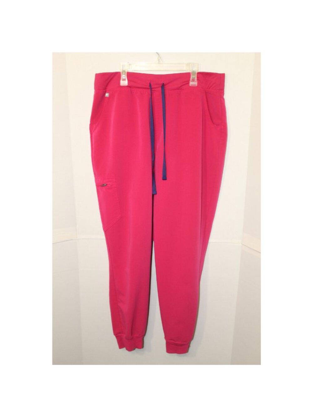 FIGS Zamora High-Waisted Jogger Scrub Pants Ultra Rose Size XL - Picture 3 of 12